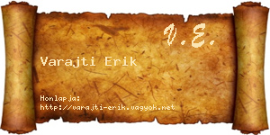 Varajti Erik névjegykártya